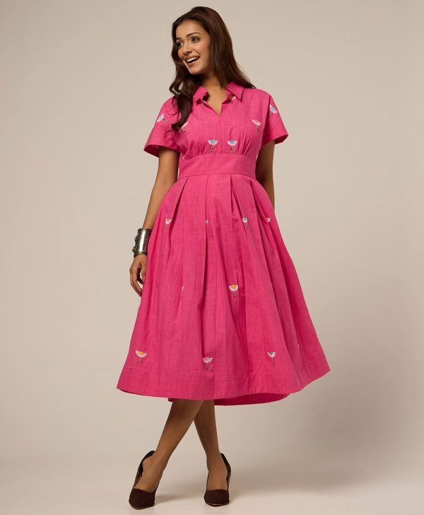 Hot pink dress - Mist Flora