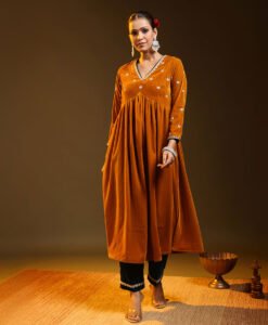Sun-Lit Aber Kaftan Tunic Set