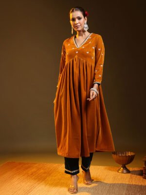 Sun-Lit Aber Kaftan Tunic Set