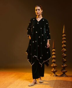 Bottle Green a Symmetric kurta set