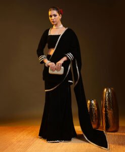 Black Noir Fish Cut Saree