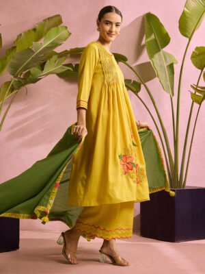 Sunshine Bloom Floral Kurta Set