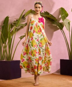 Sunshine Bloom Printed Maxi Dress